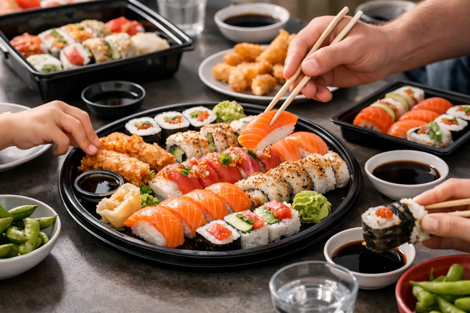 Zamówienie sushi dla rodziny - przykład i plan