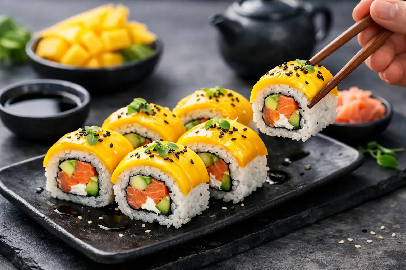 Rolki sushi z mango - co w nich tak wciąga?