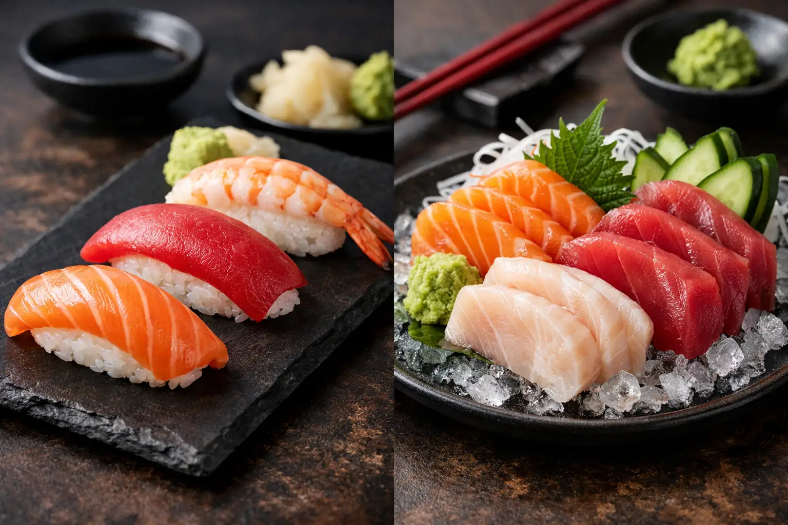 Nigiri kontra sashimi - różnice w smaku