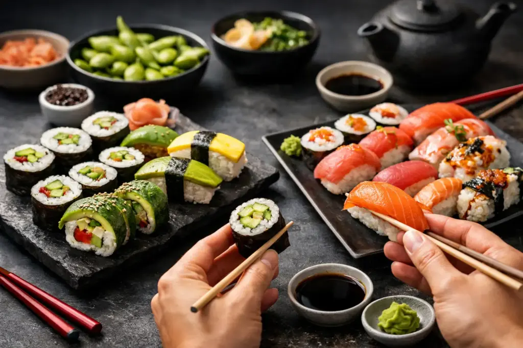 Sushi wegetariańskie czy klasyczne – co wybrać?