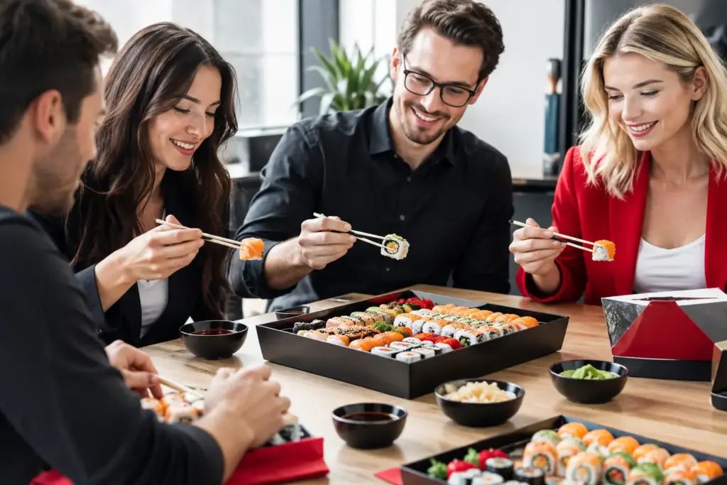 Sushi na firmowy lunch dla całego zespołu
