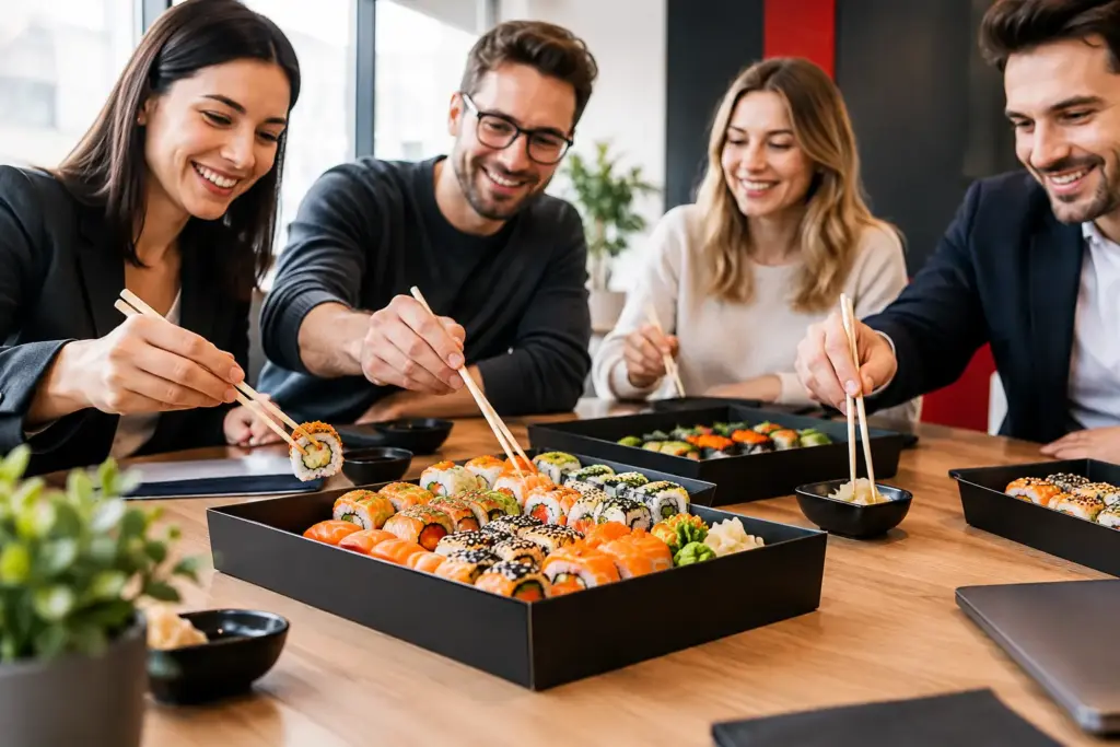 Zamówienie sushi dla zespołu bez chaosu